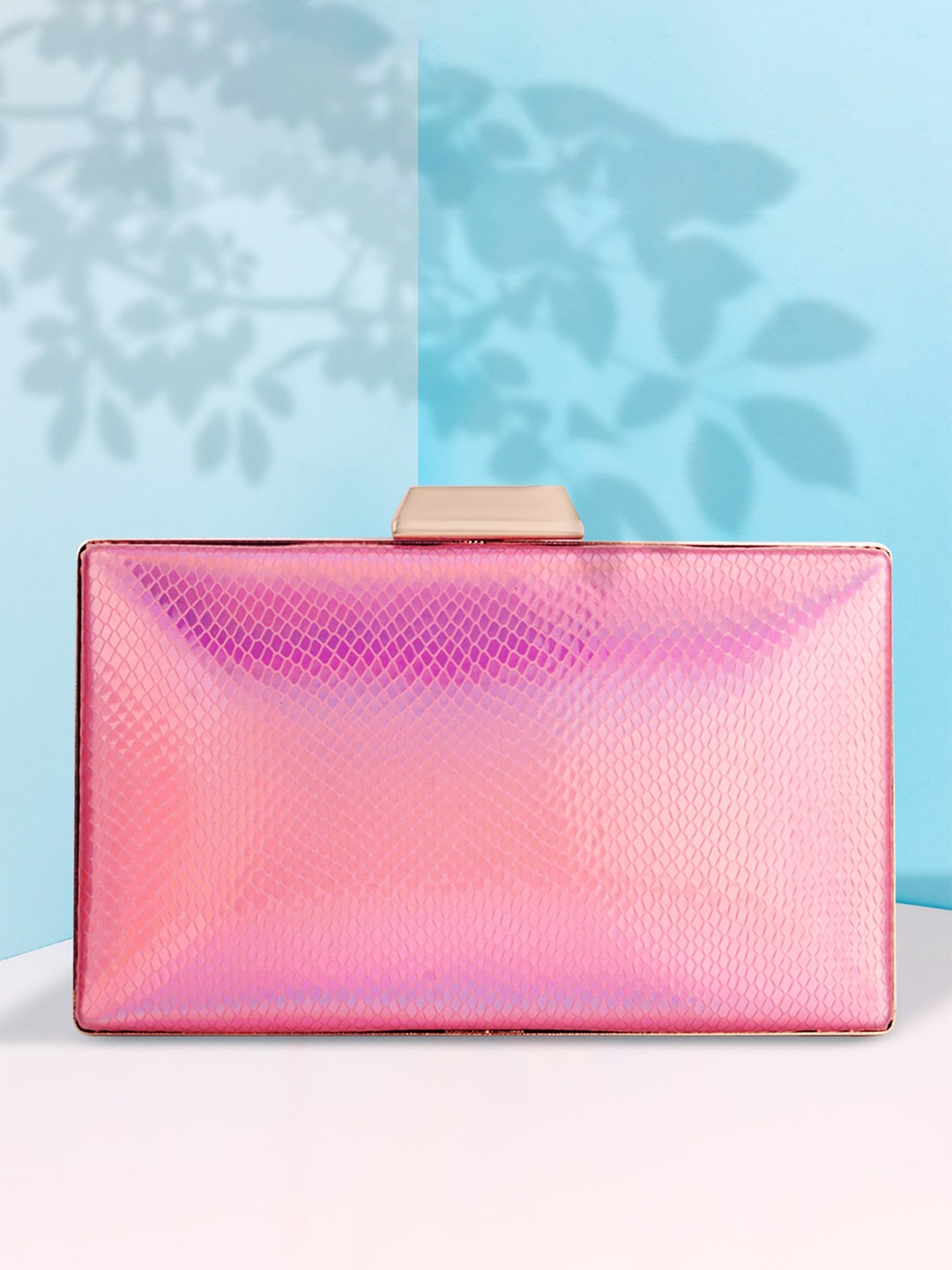 

Anna Claire Pink & Purple Textured Box Clutch