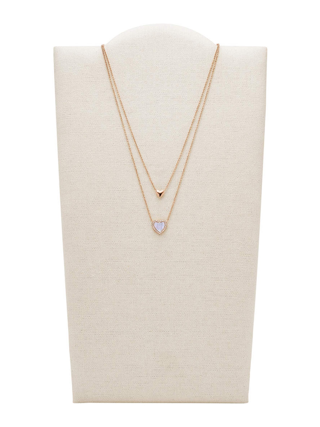 

Fossil Rose Gold-Plated & White Layered Necklace