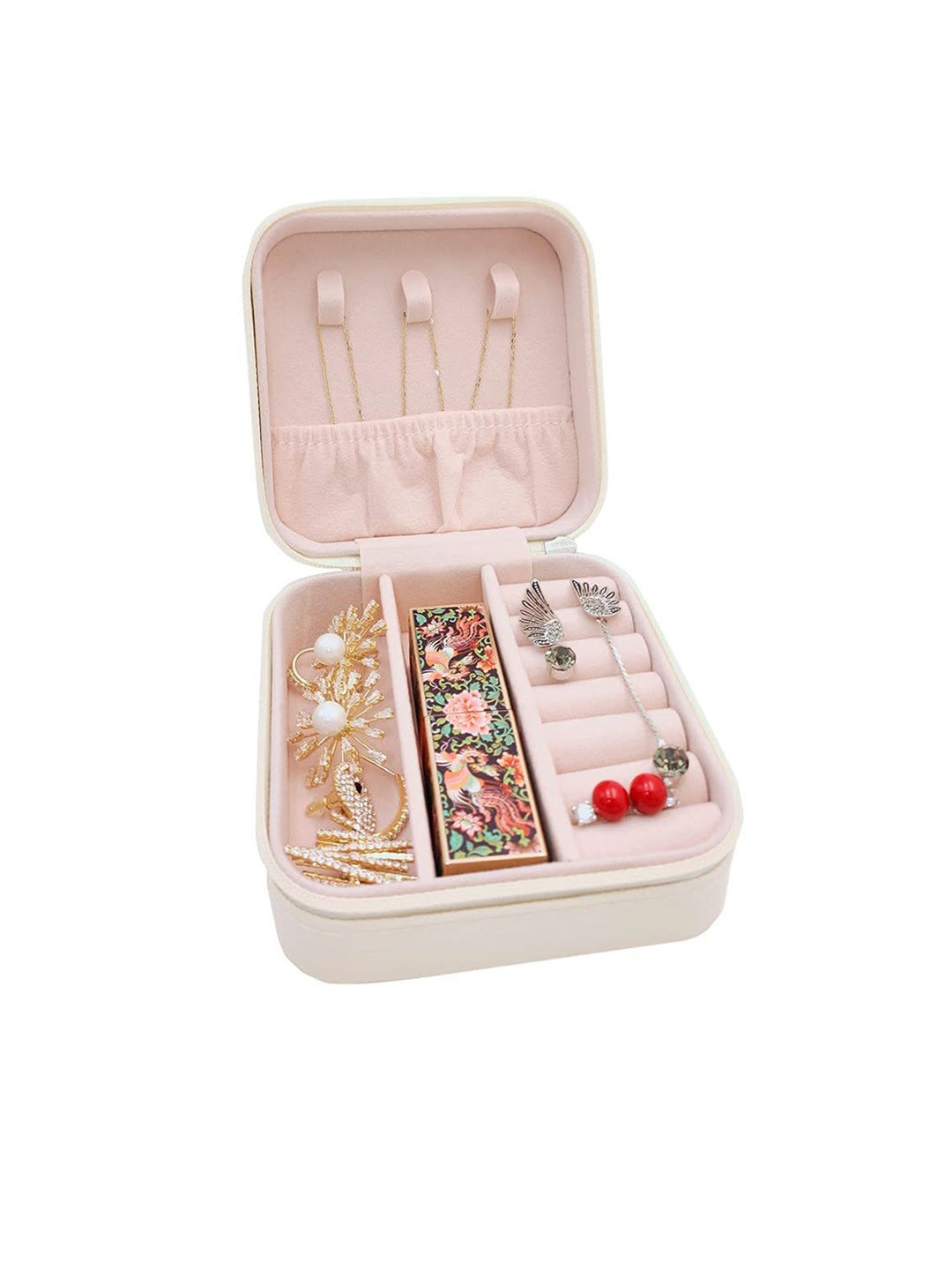 

HOUSE OF QUIRK Off-White Solid Jewelry Organiser
