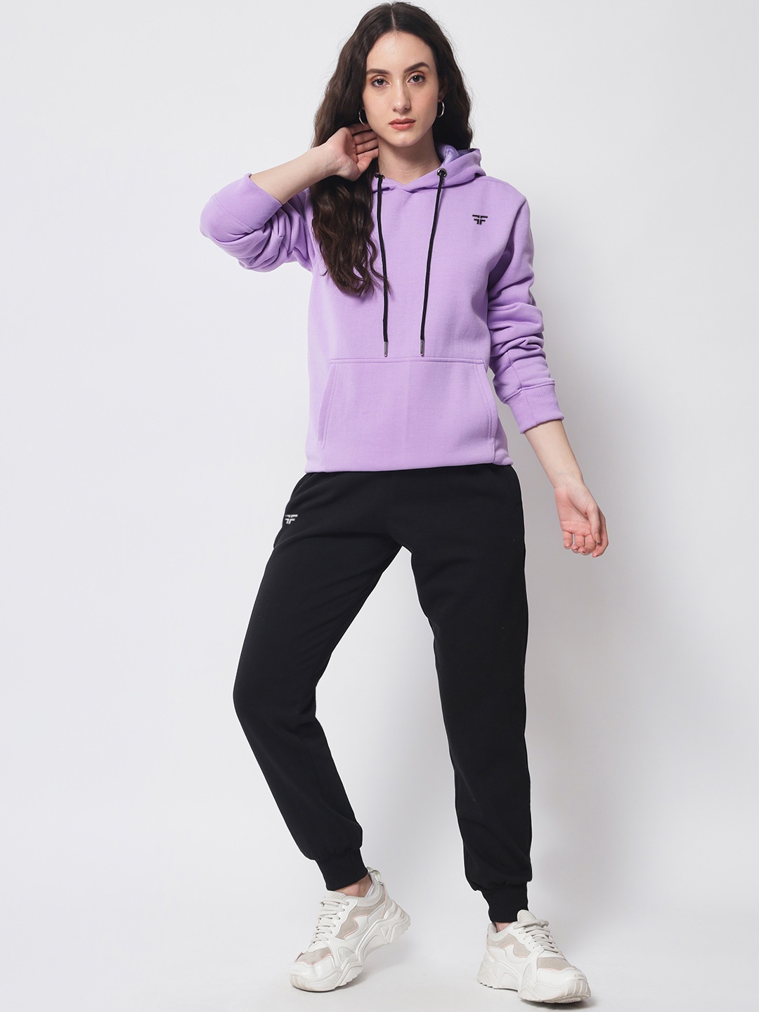 

FFLIRTYGO Women Black Solid Relaxed-Fit Joggers
