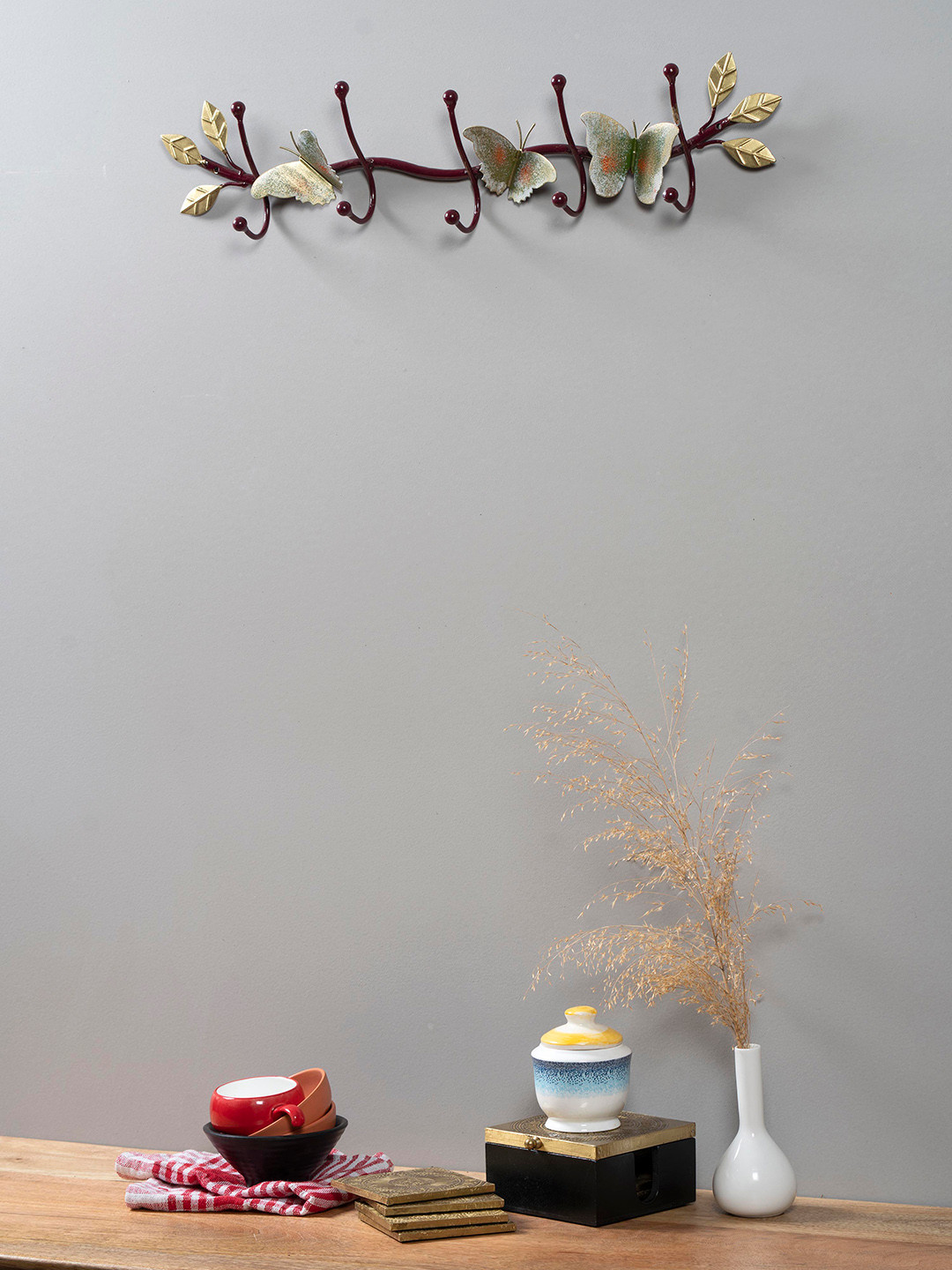 

vedas Gold-Toned Solid Butterfly Hook Key Holders