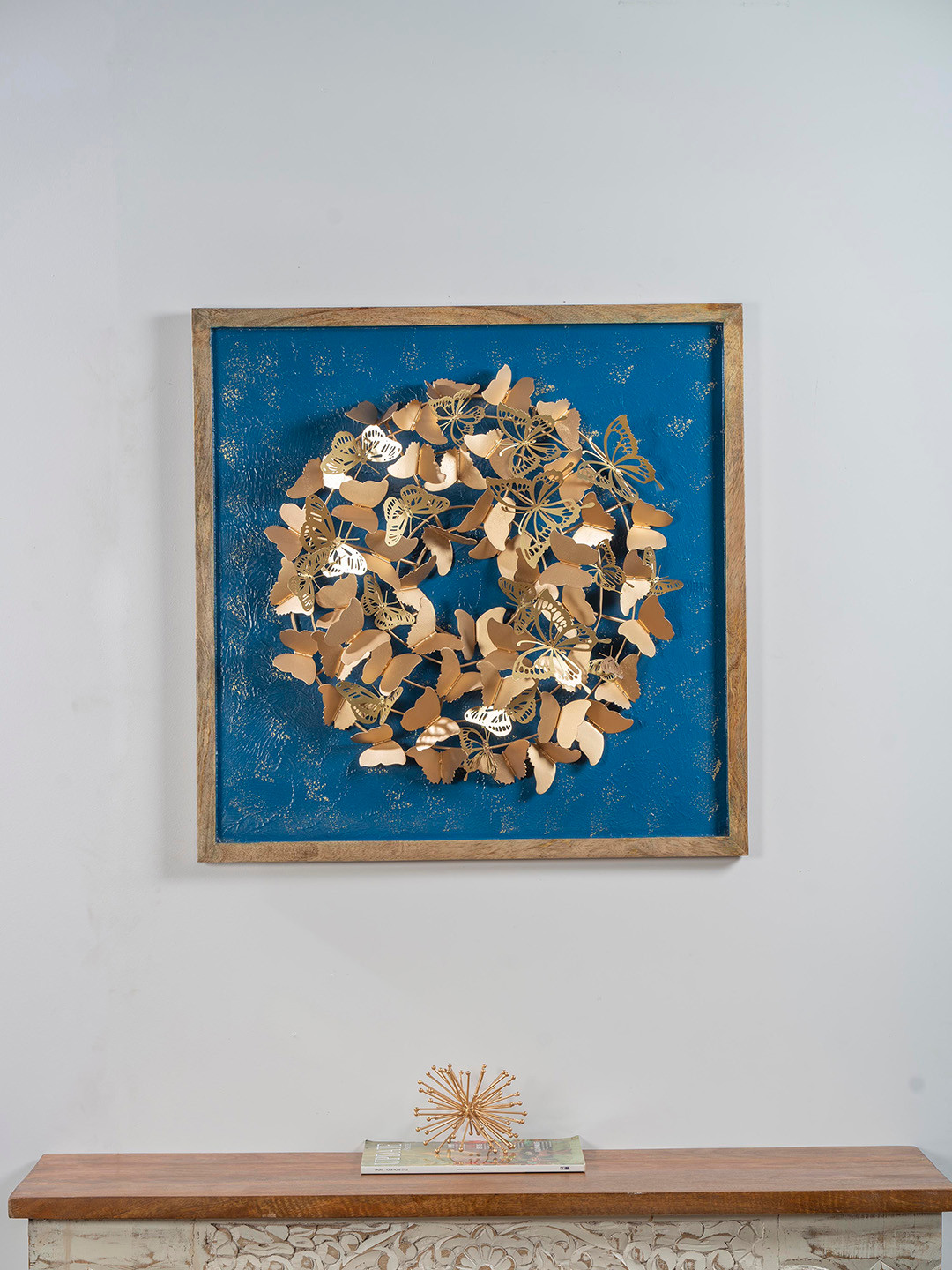 

vedas W-Oma Gold-Toned & Blue Wall Decor