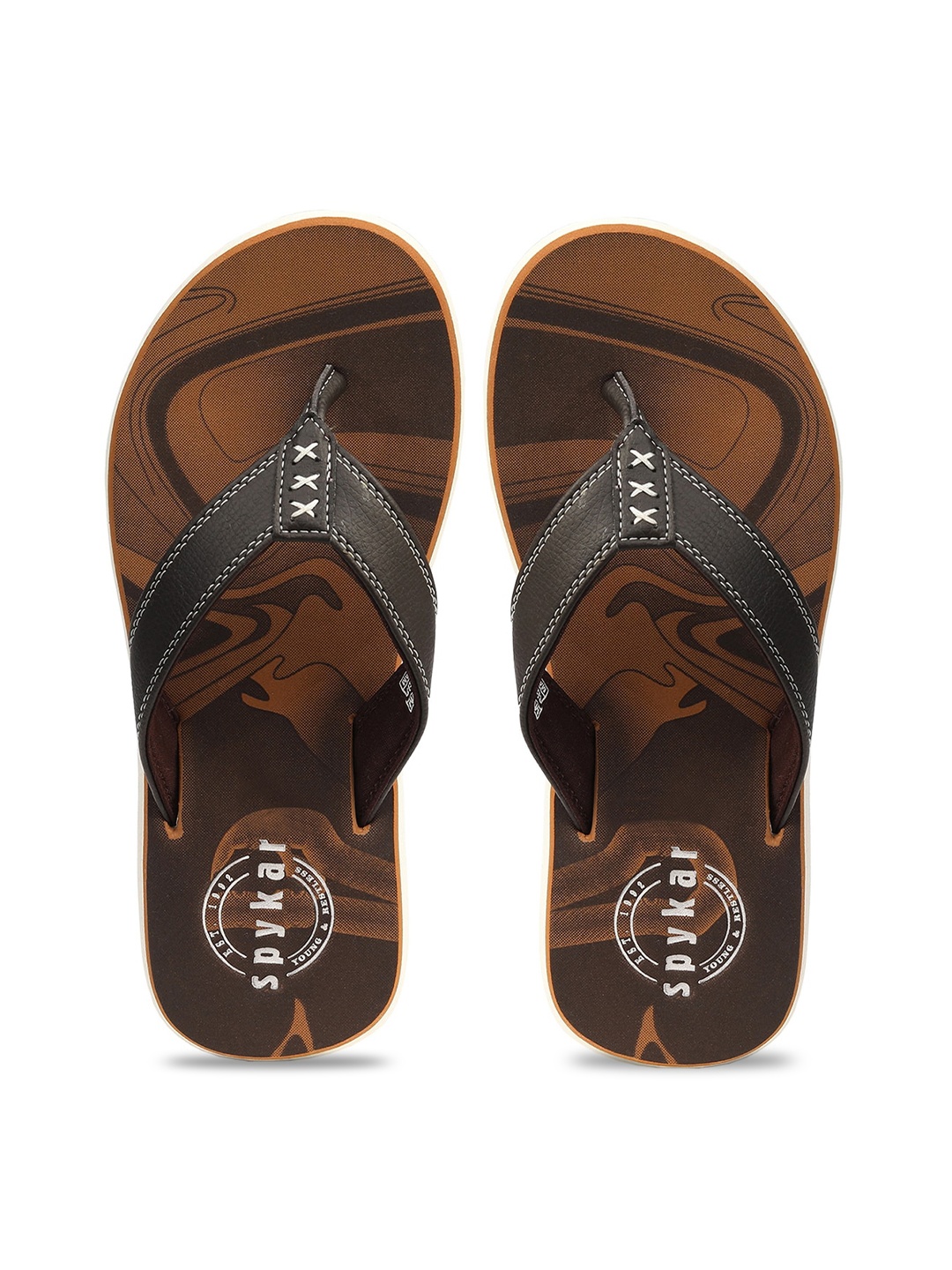 

SPYKAR Men Thomas Tan Floaters Thong Flip-Flops