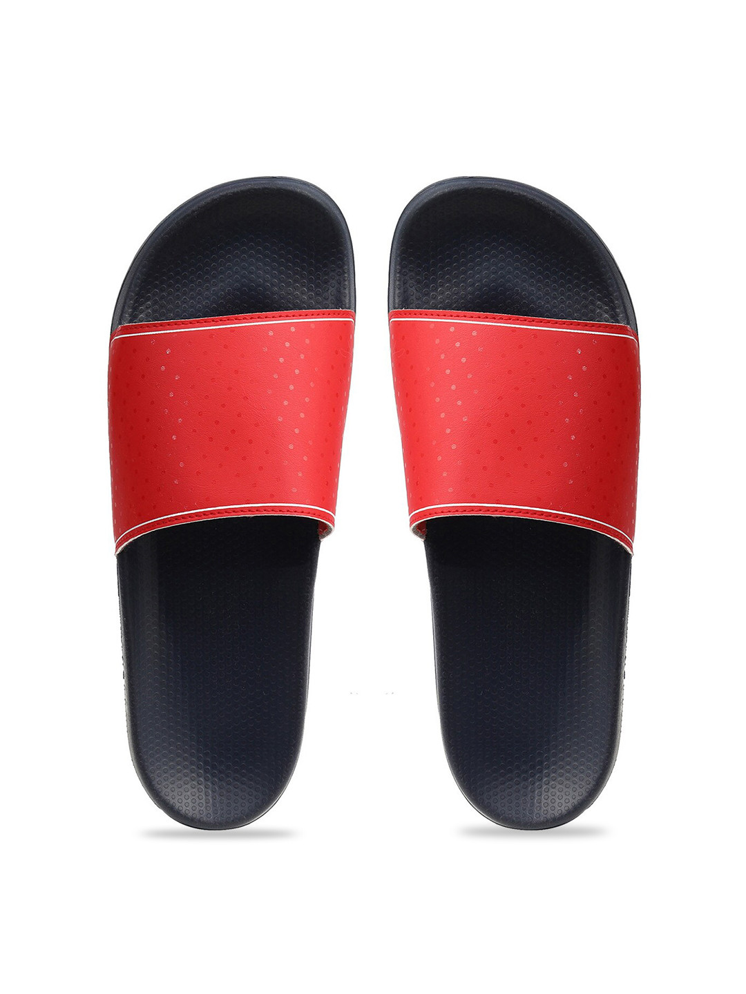

SPYKAR Men Owen Black & Red Sliders