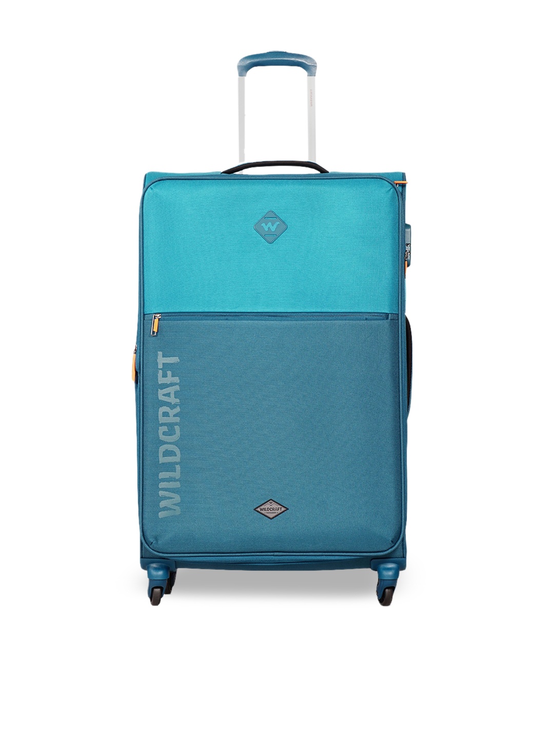 

Wildcraft Teal & Blue Dune Color-Blocked Soft Sided Dune Medium Trolley Bag
