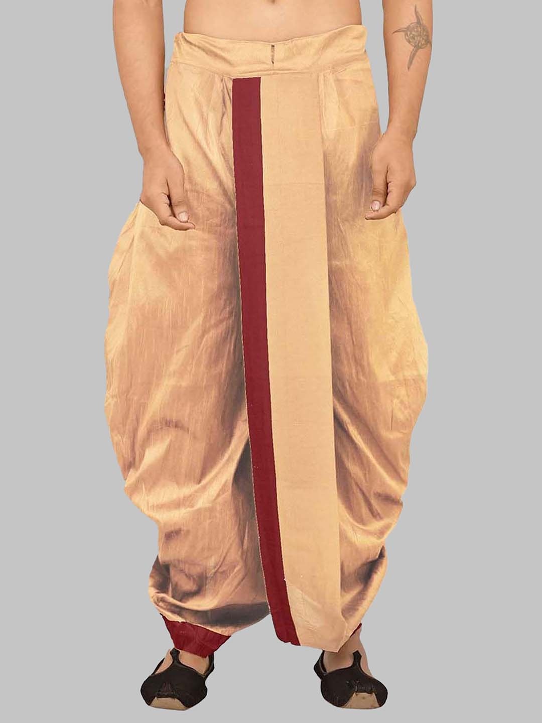 

ROYAL KURTA Men Gold-Toned Dhoti Pant