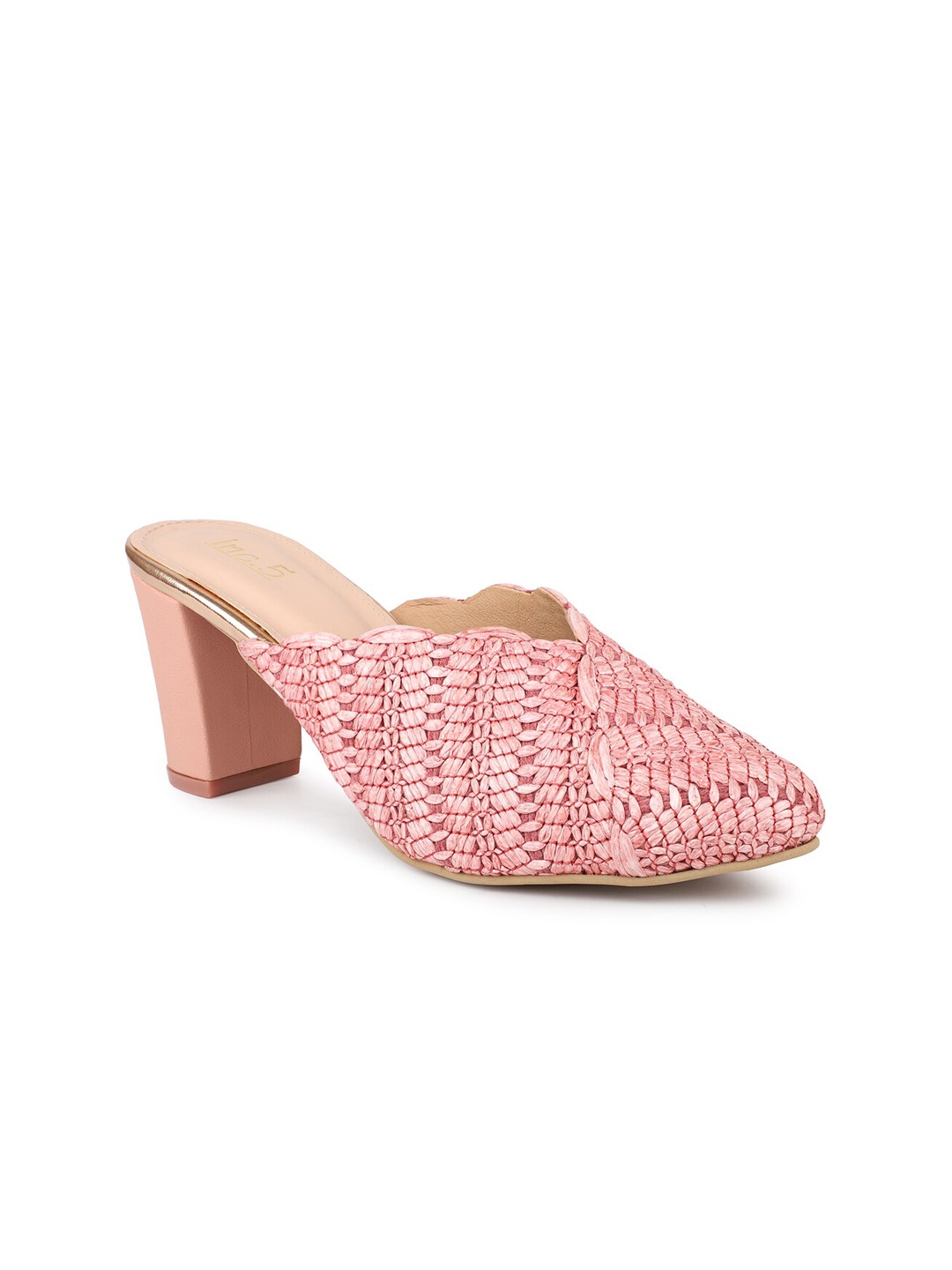 

Inc 5 Pink Embellished Party Block Mules