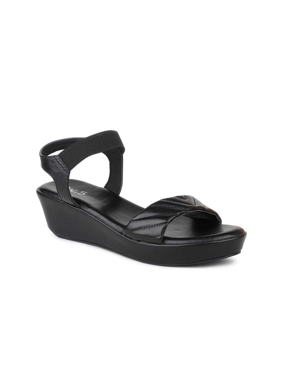 

Inc 5 Black Wedge Heels With Backstrap