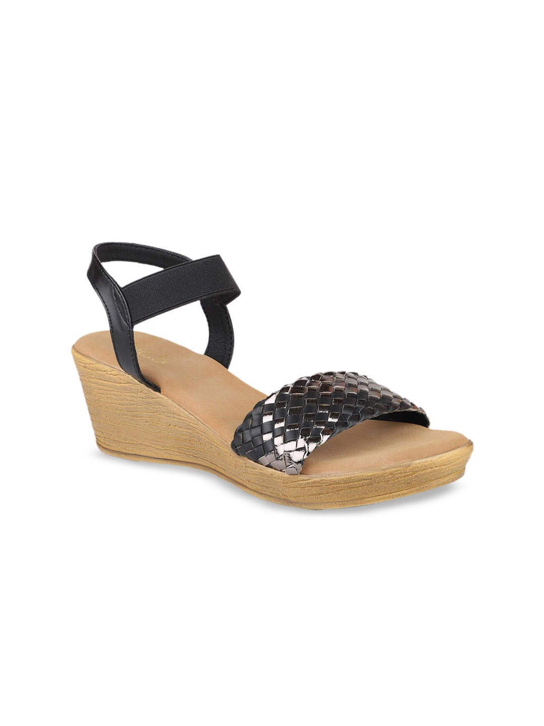 

Inc 5 Black Wedge Heels with Backstrap