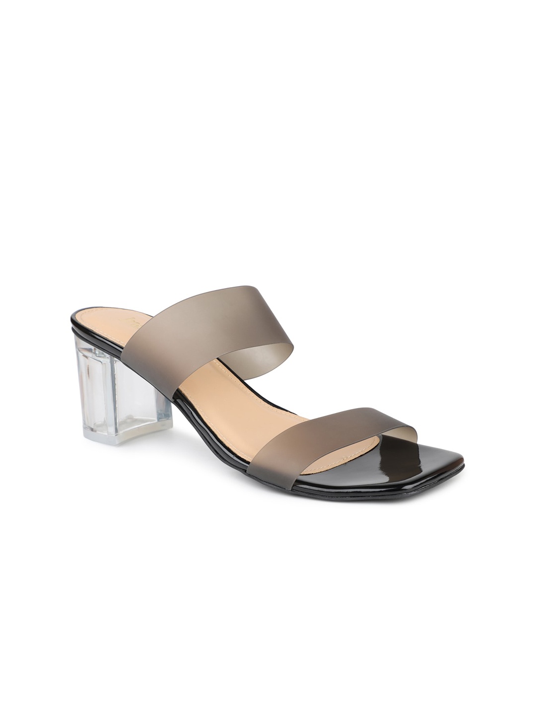 

Inc 5 Black Colourblocked Party Block Heels