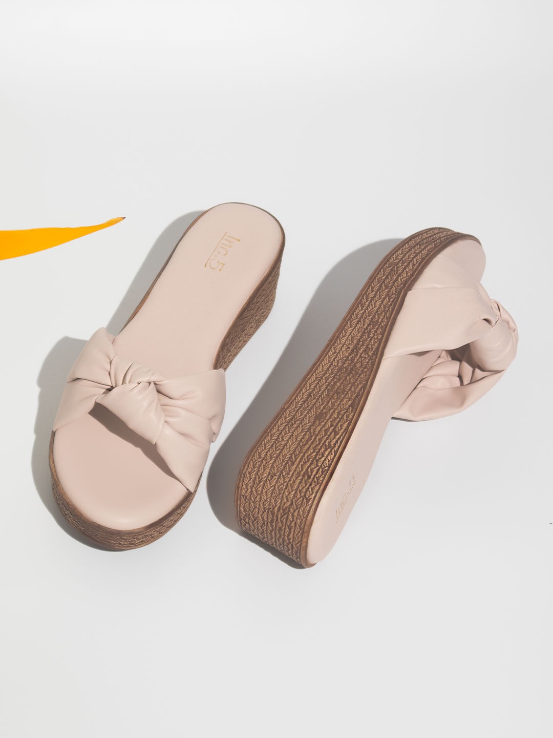 

Inc 5 Beige Wedge Sandals with Bows