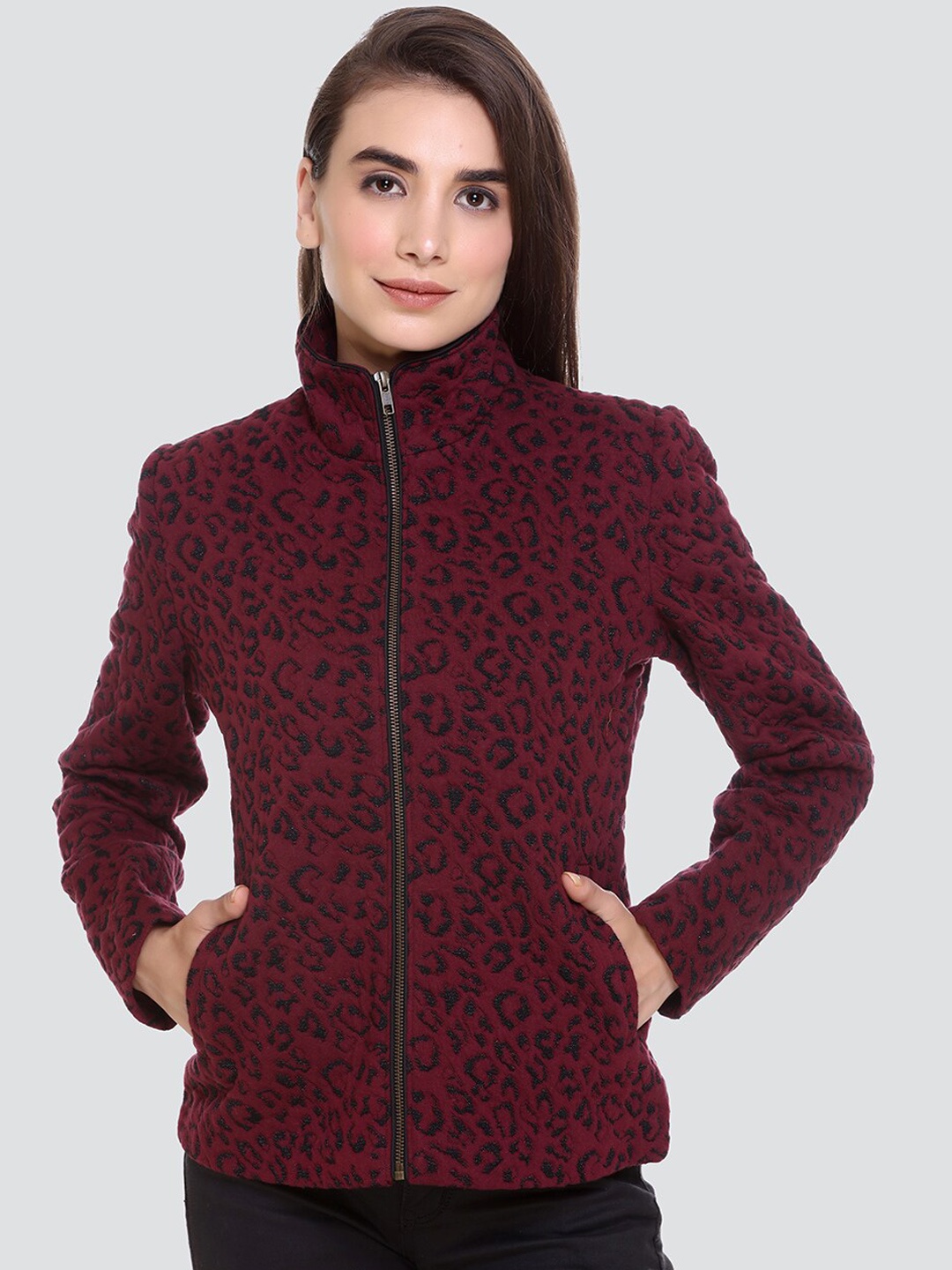 

PEPLS Women Maroon Lightweight Tailored Jacket