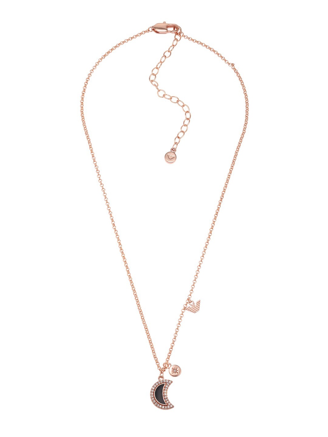 

Emporio Armani Rose Gold & White Brass Brass-Plated Necklace