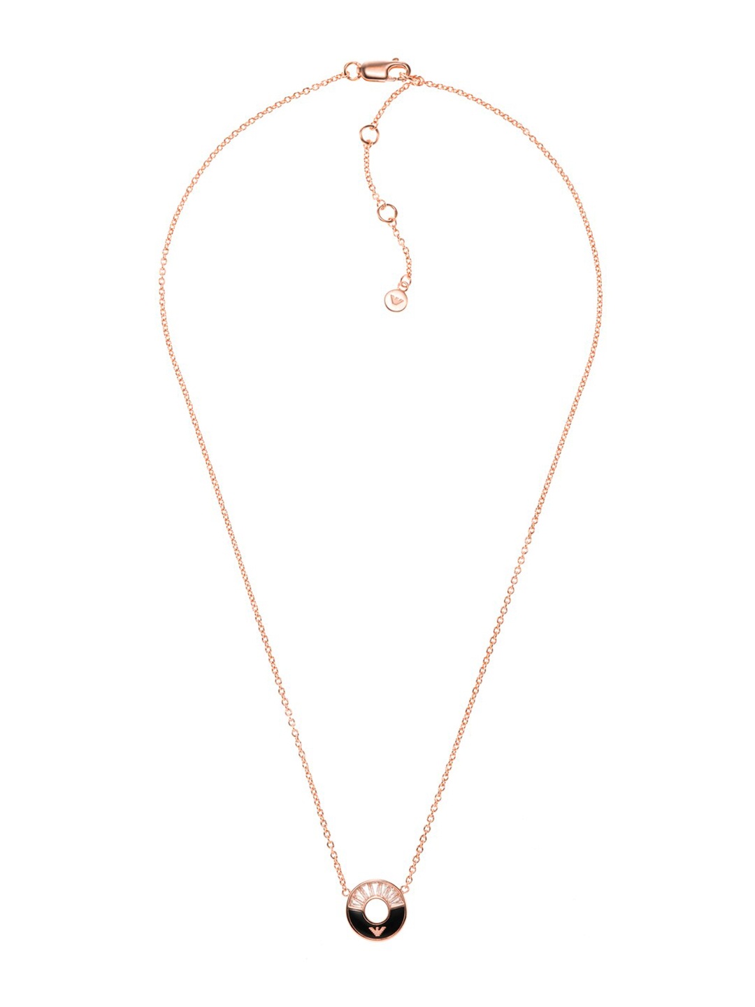 

Emporio Armani Rose Gold & Black Sterling Silver Necklace