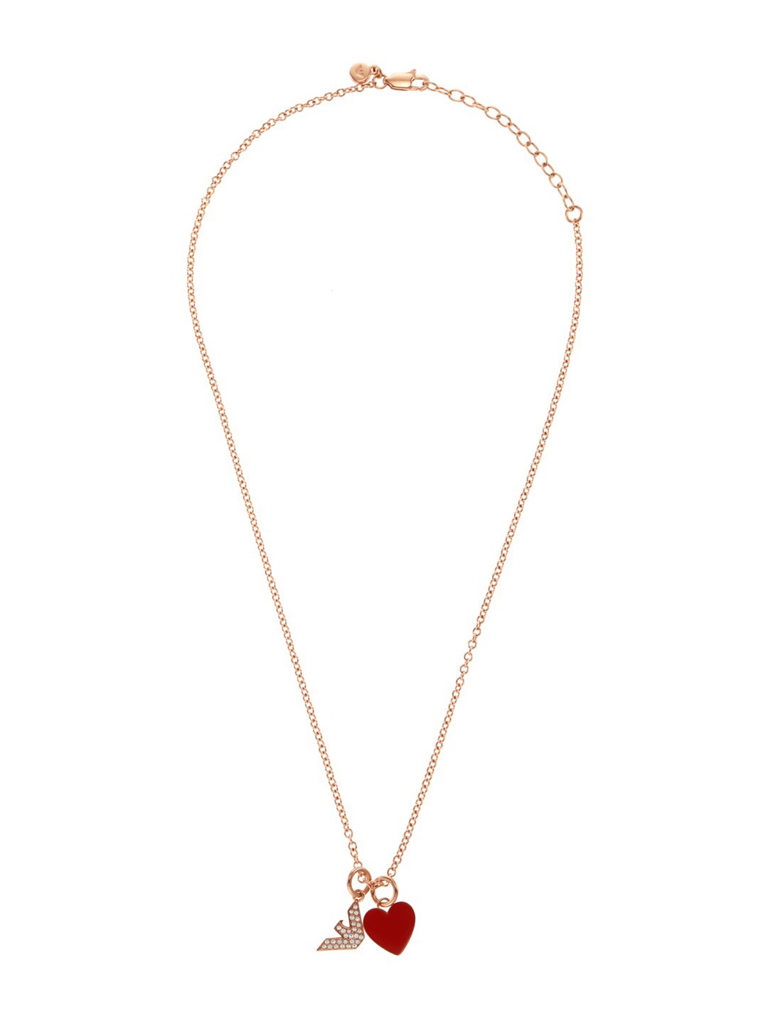 

Emporio Armani Rose Gold & Red Stainless Steel Necklace