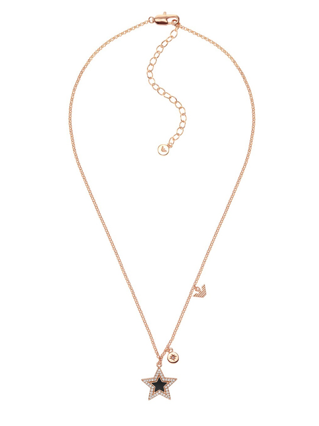 

Emporio Armani Rose Gold & White Brass Brass-Plated Necklace