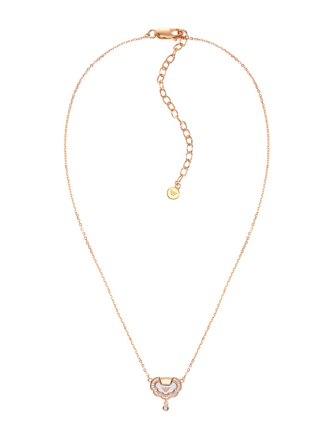 

Emporio Armani Rose Gold & White Sterling Silver Necklace