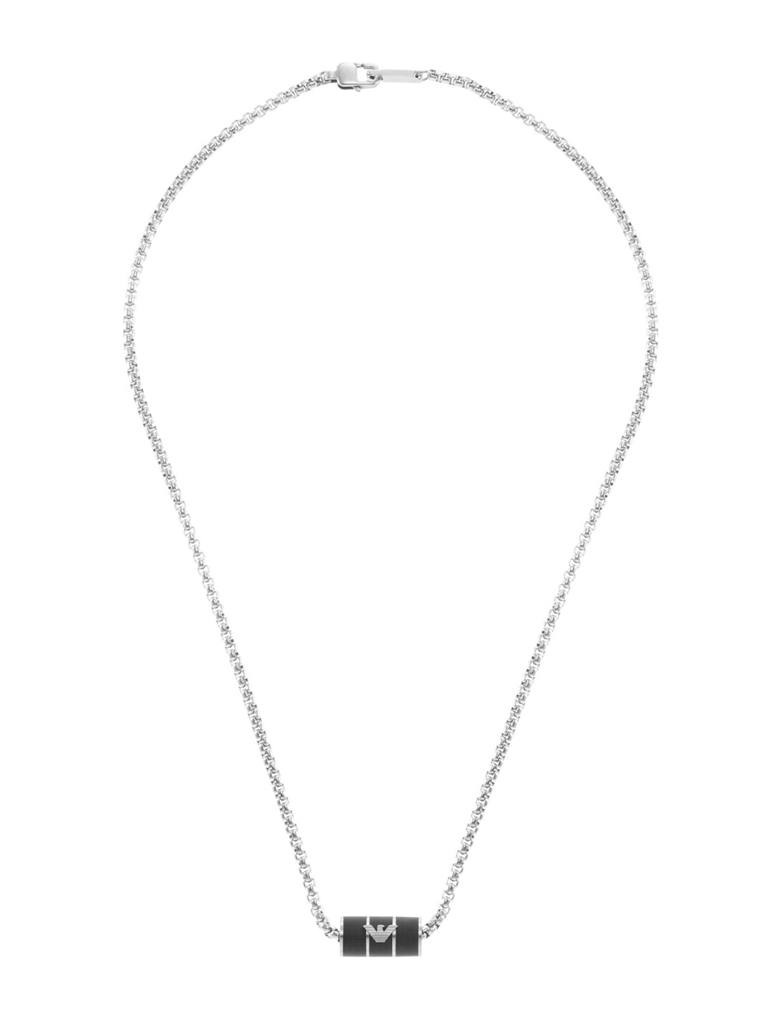 

Emporio Armani Silver-Toned & Black Necklace