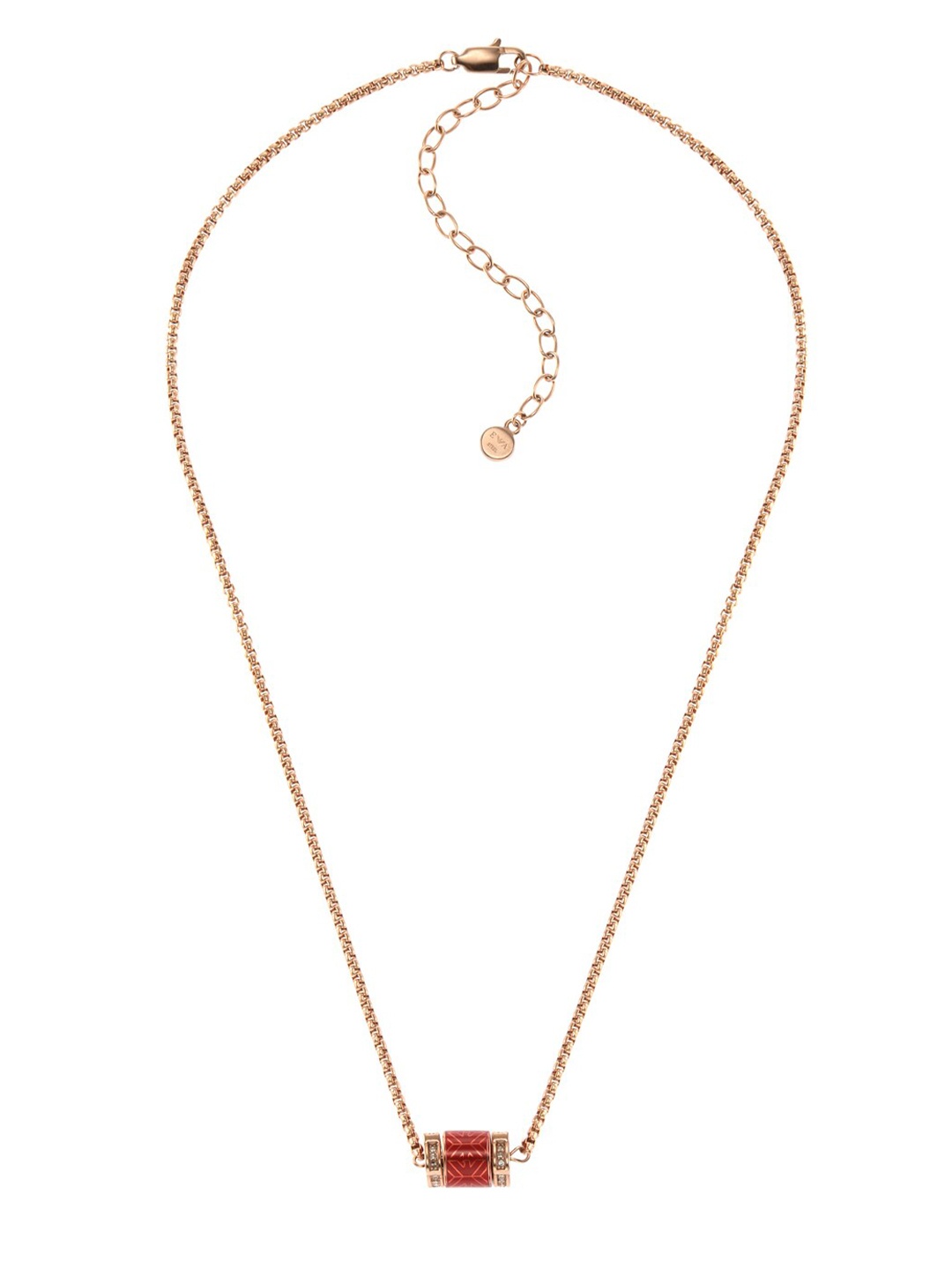 

Emporio Armani Rose Gold & Maroon Rose Gold-Plated Chain