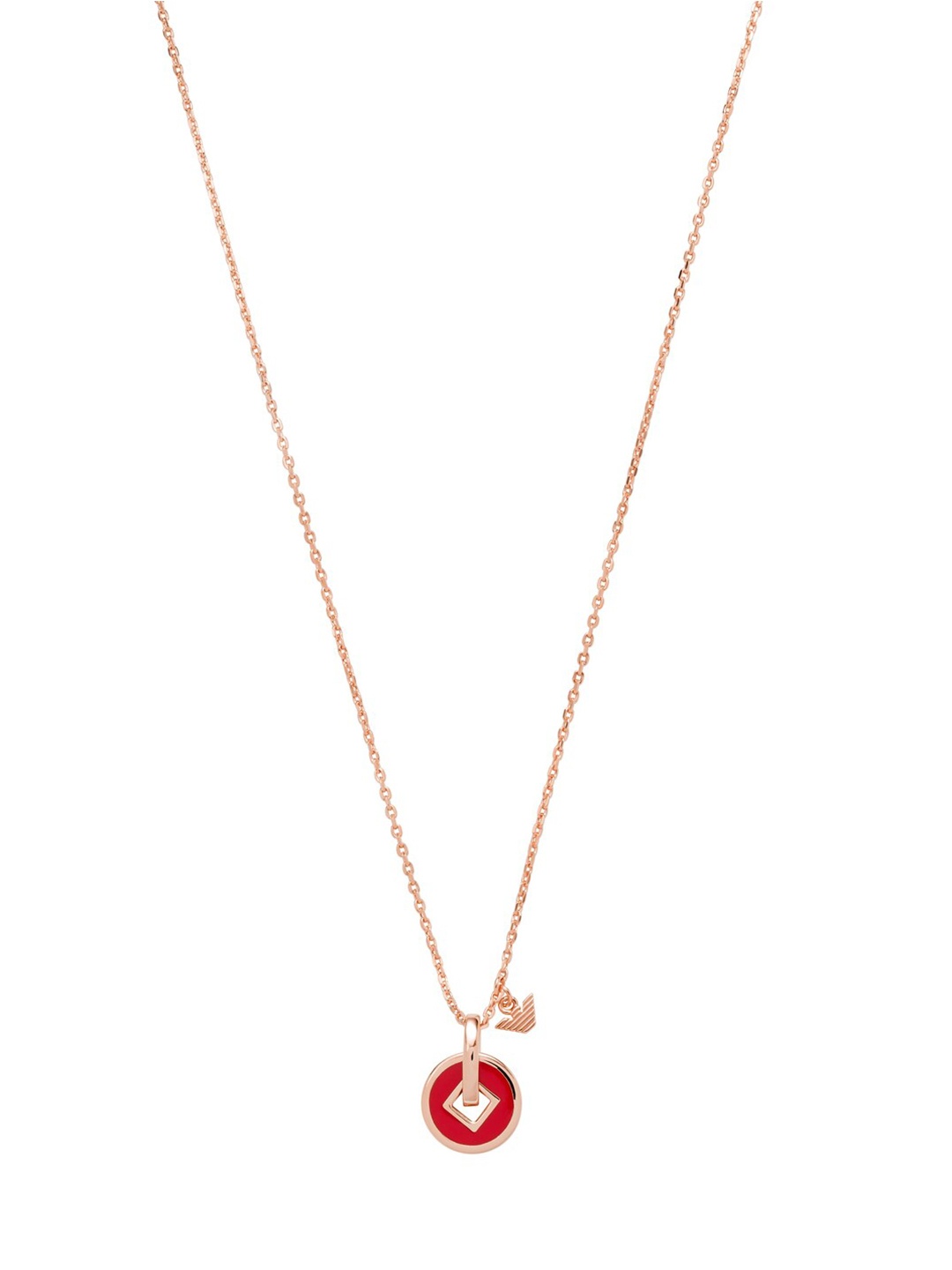 

Emporio Armani Rose Gold & Red Sterling Silver Necklace