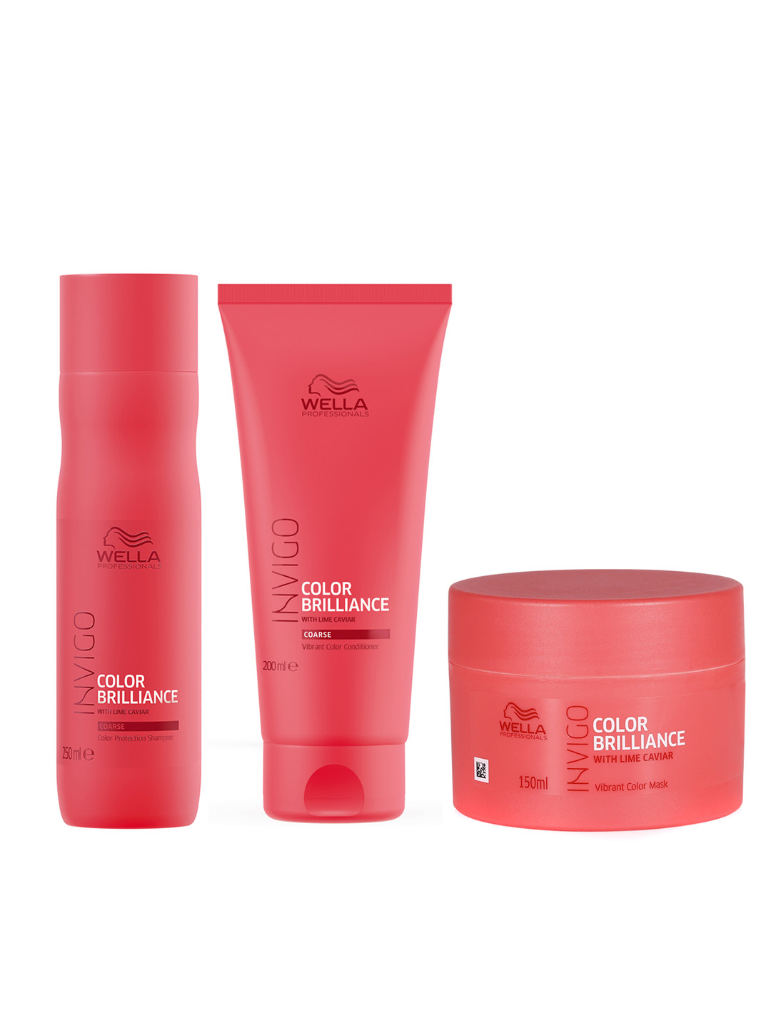 

WELLA PROFESSIONALS Set of Invigo Color Brilliance Conditioner+Hair Mask+Shampoo - 600ml, Pink
