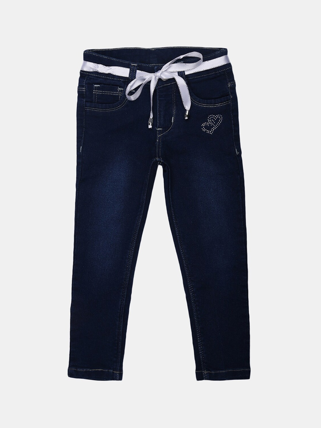 

V-Mart Girls Classic Cotton Jeans, Blue