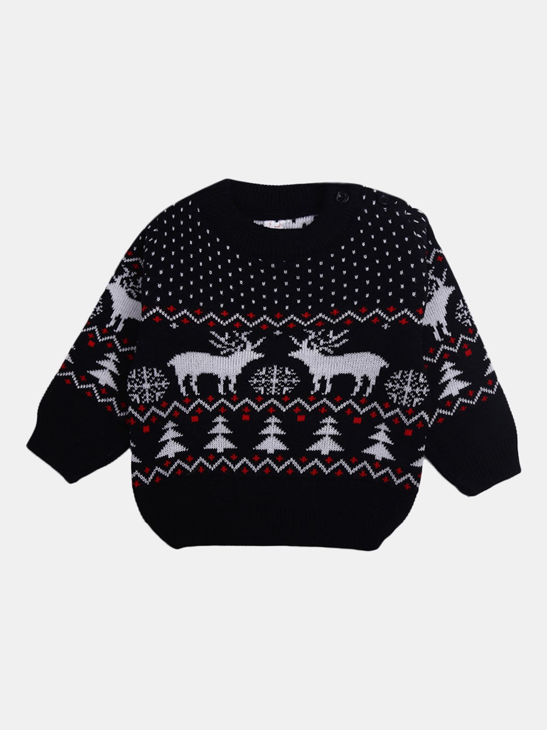

V-Mart Girls Black & White Pullover