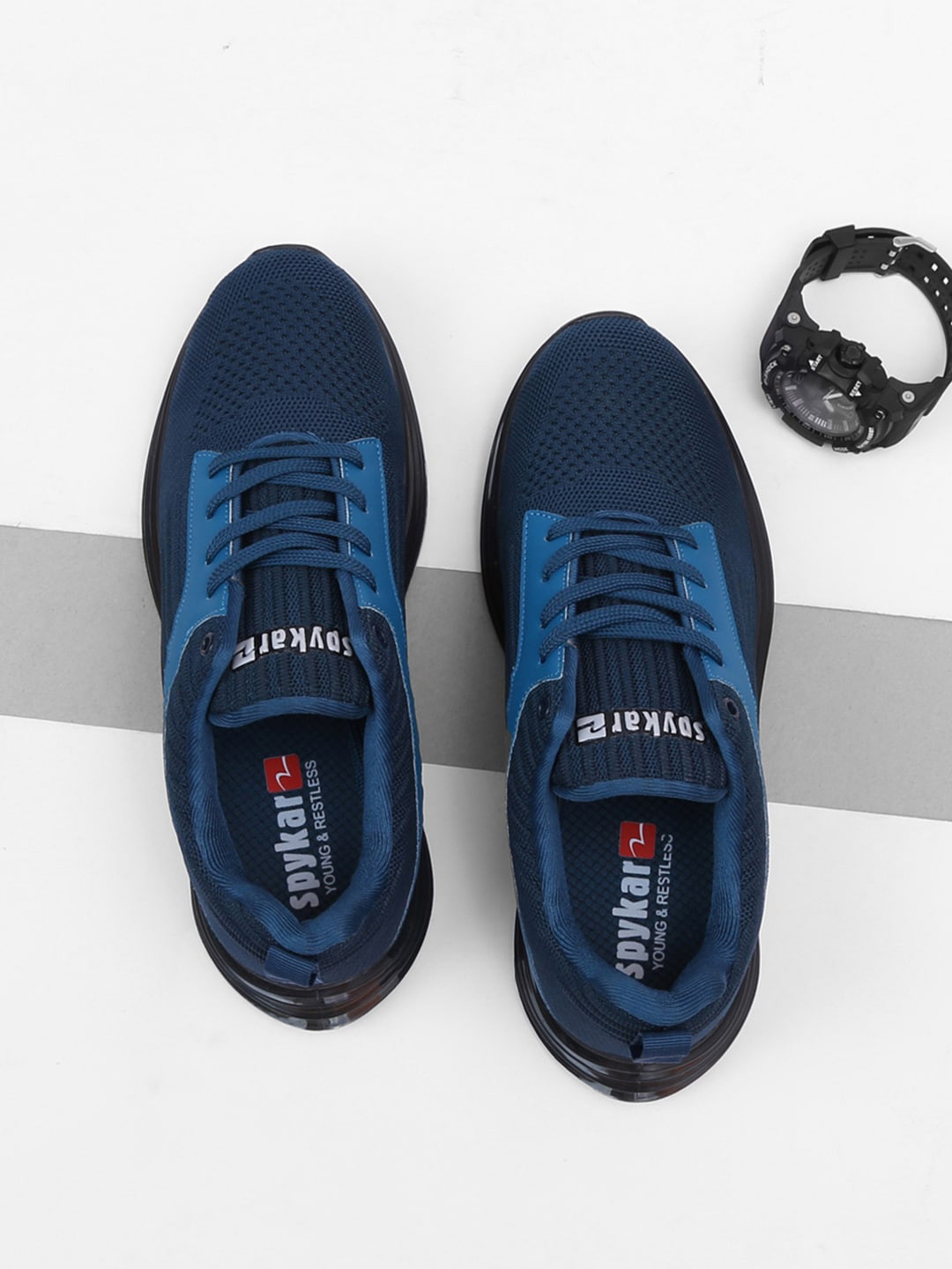 

SPYKAR Men Carol Teal Textile Sneakers