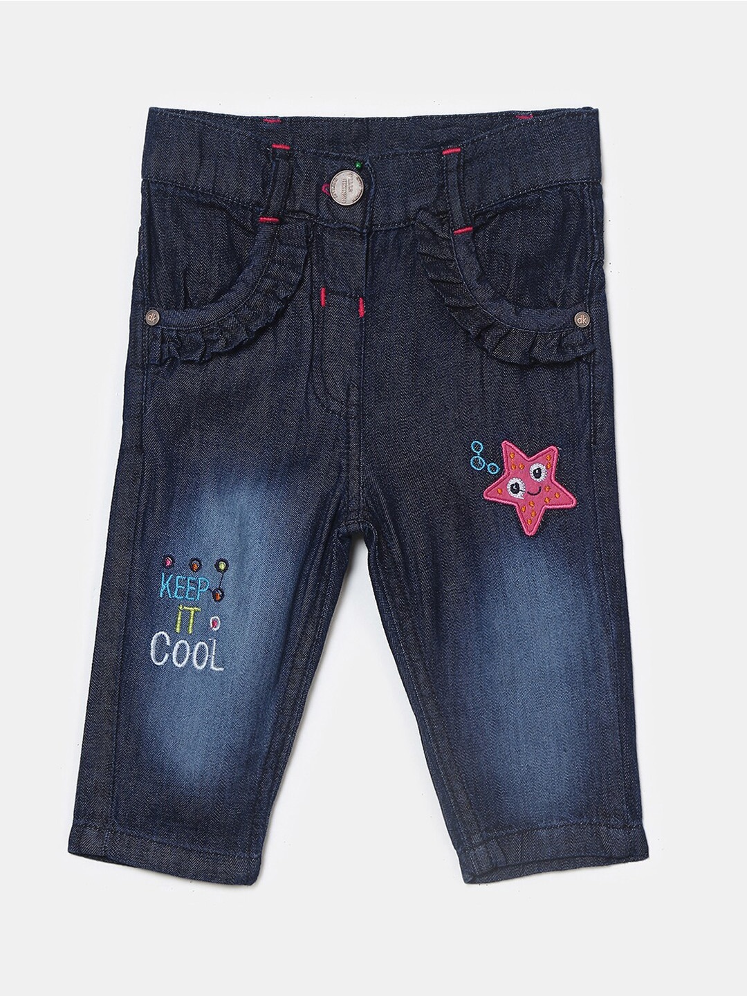 

V-Mart Kids Classic Cotton Heavy Fade Jeans, Blue