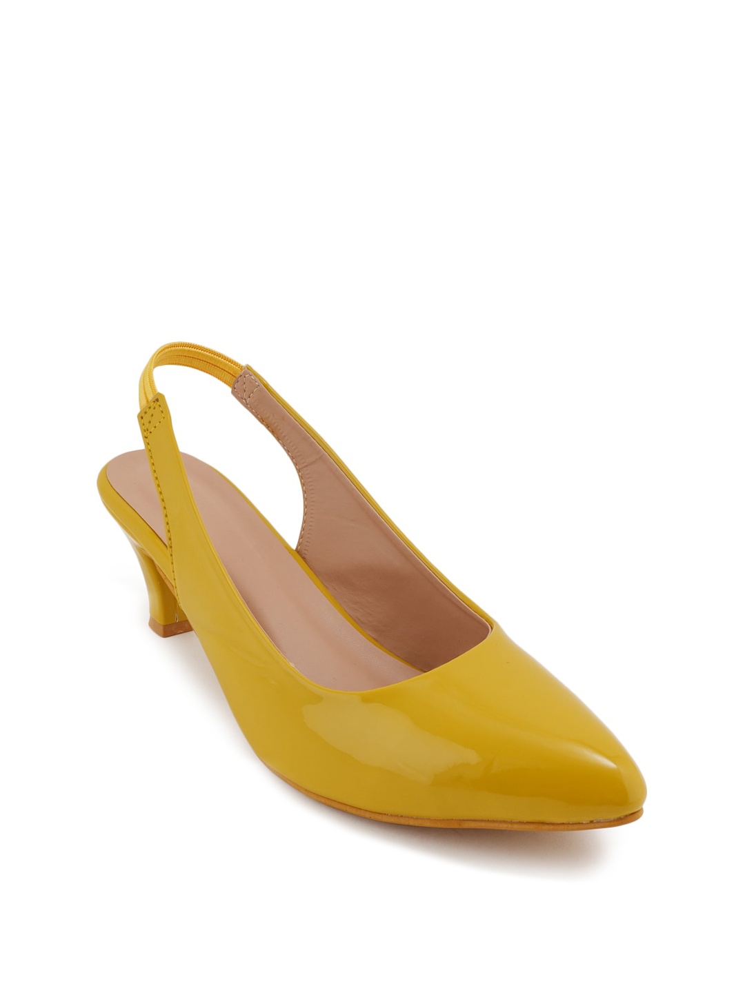 

SCENTRA Mustard Back Strap Pumps Heels