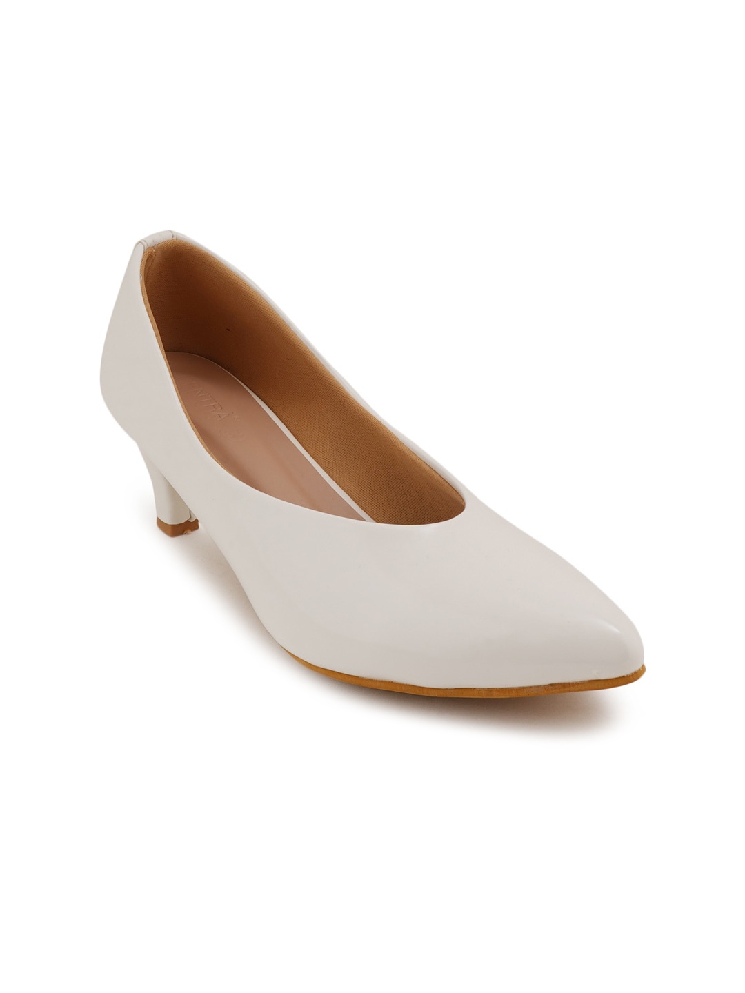 

SCENTRA Women White Kitten Pump Heels
