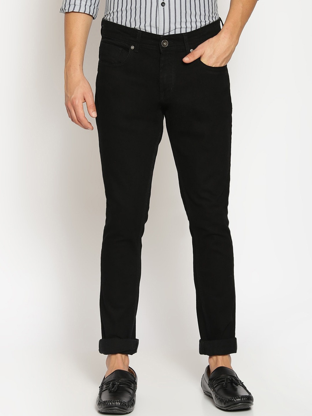 

High Star Men Black Slim Fit Stretchable Cotton Jeans