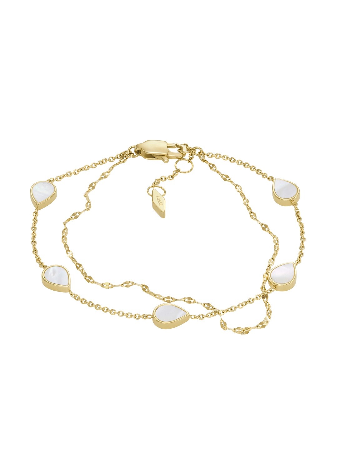 

Fossil Women Gold-Toned & White Mother of Pearl Link Bracelet