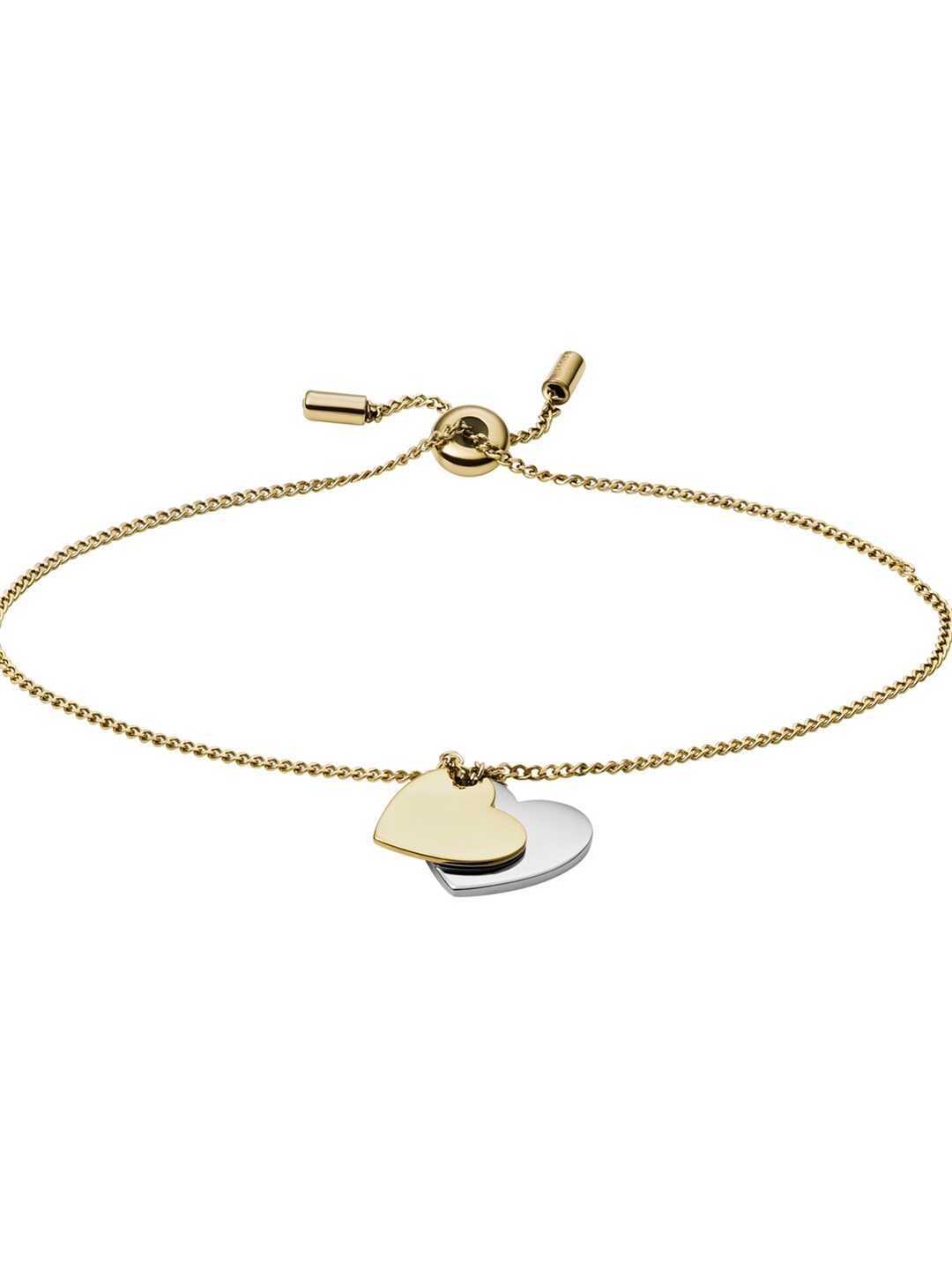

Fossil Women Gold-Toned & Silver-Toned Gold-Plated Charm Bracelet