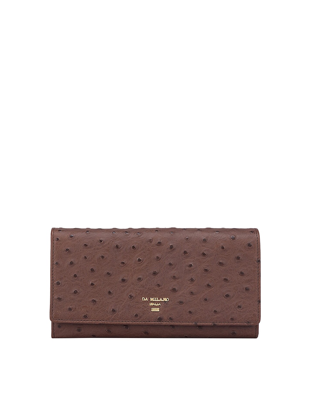 

Da Milano Women Brown & Black Textured Leather Two Fold Wallet
