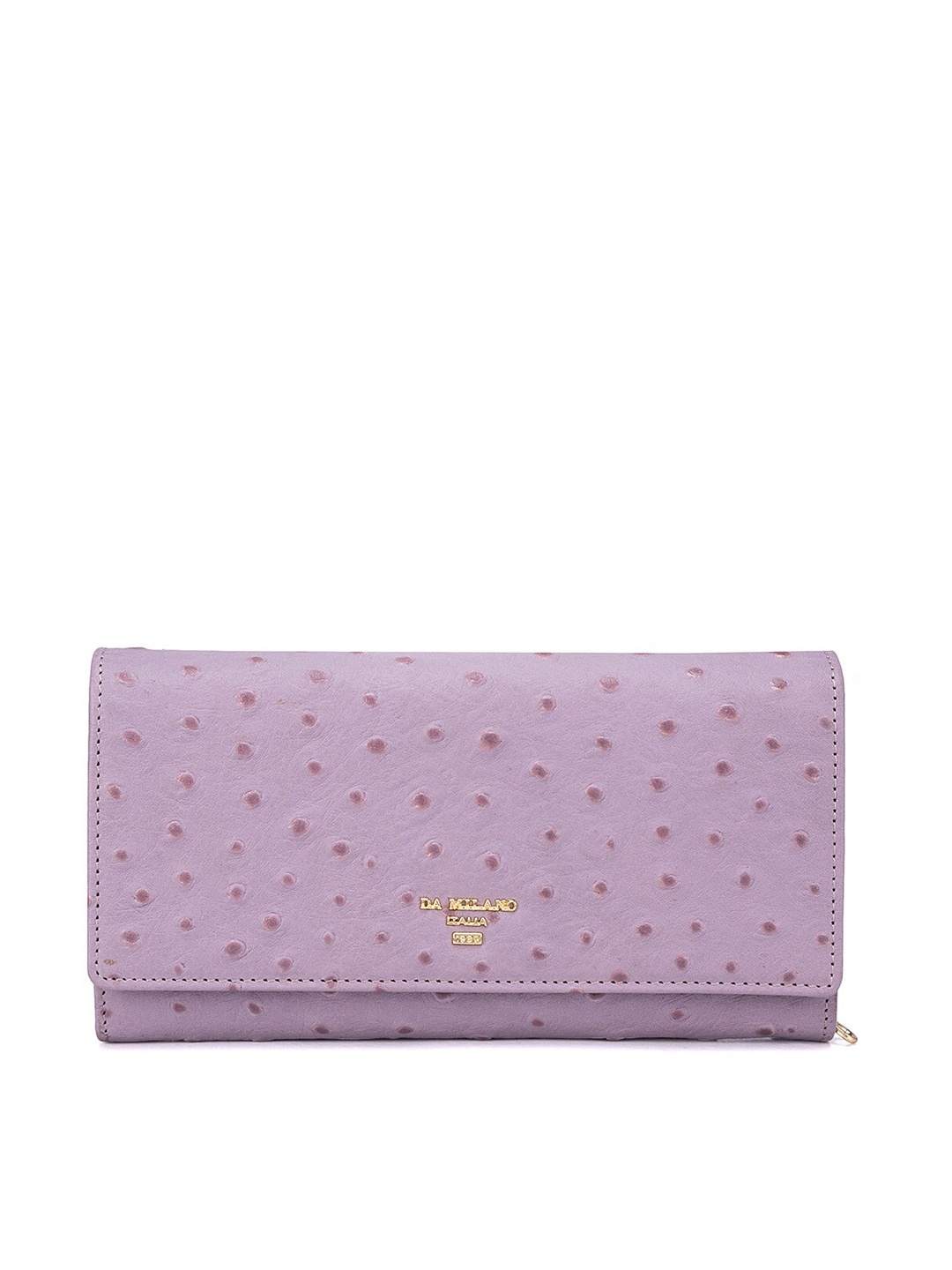 

Da Milano Women Purple Textured Leather Two Fold Wallet