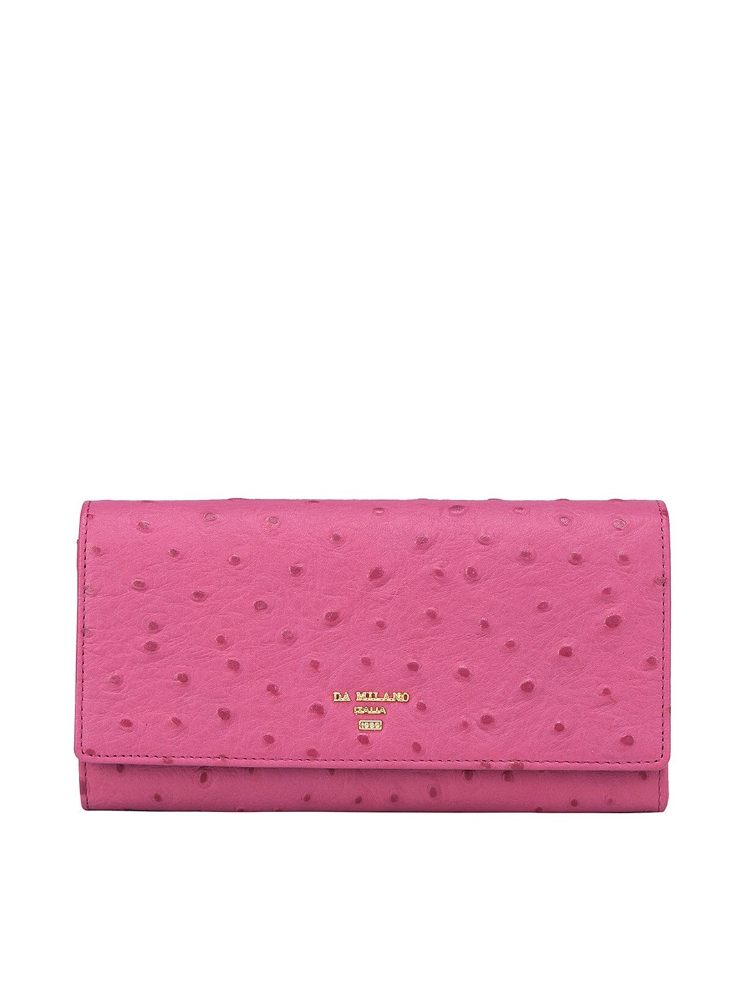 

Da Milano Women Pink Textured Leather Wallet