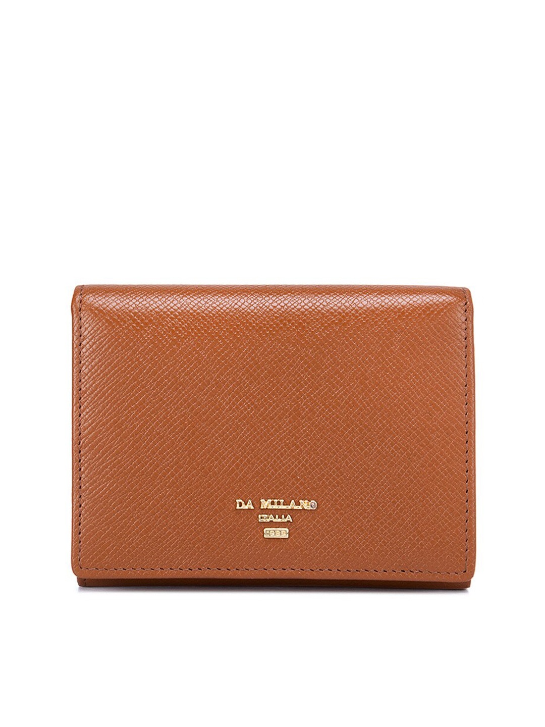 

Da Milano Women Brown Textured Leather Three Fold Wallet
