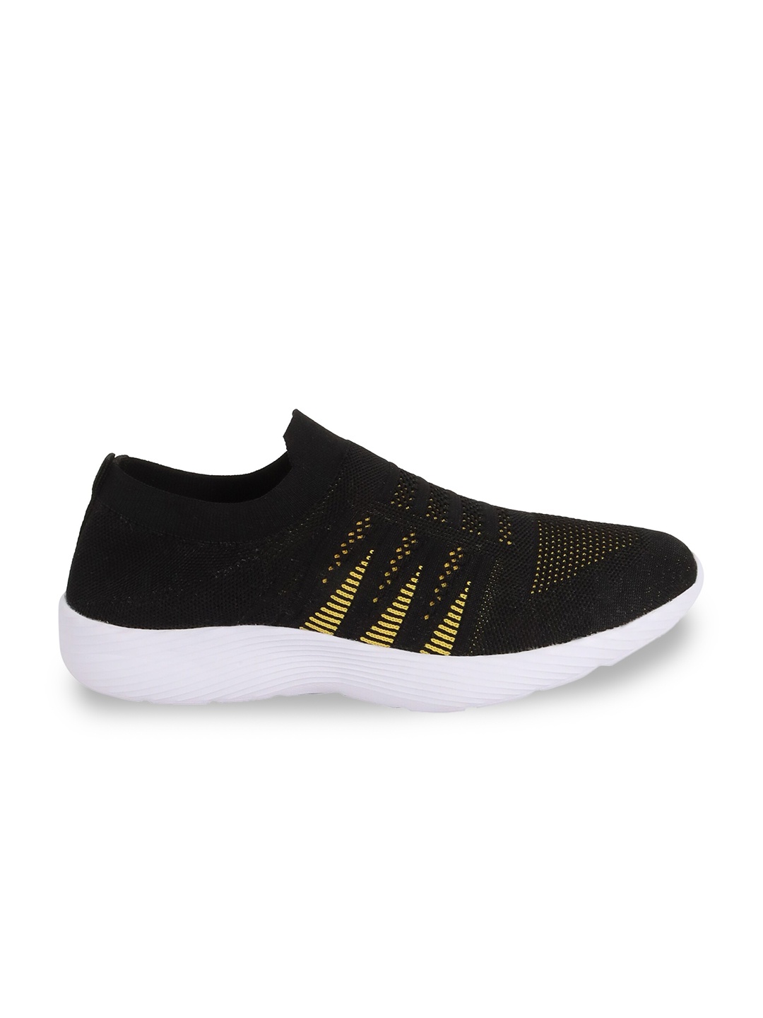 

TPENT Men Black Mesh Non-Marking Sports Shoes