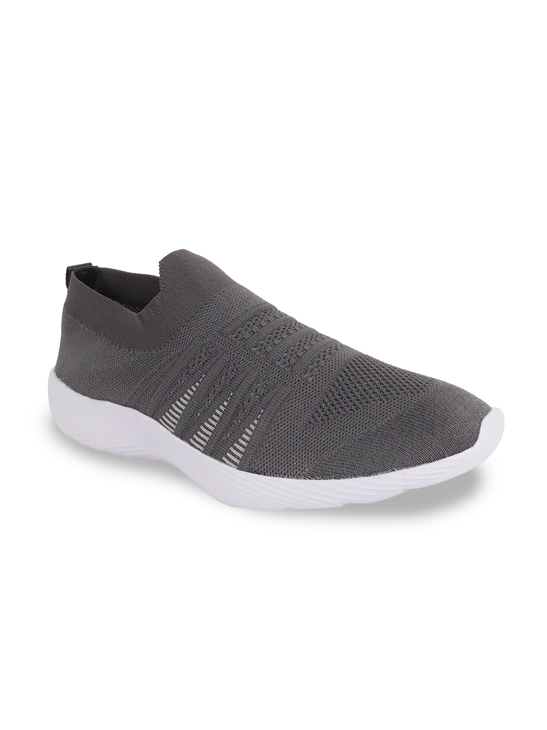 

TPENT Men Grey Mesh Non-Marking Sports Shoes