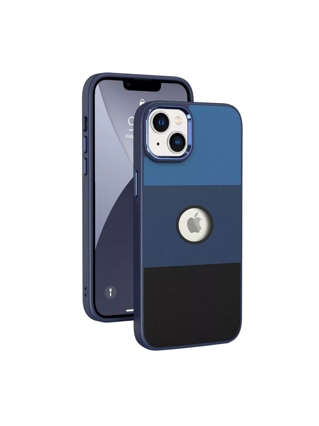 

Karwan Blue Solid Leather iPhone 13 Mini Back Case