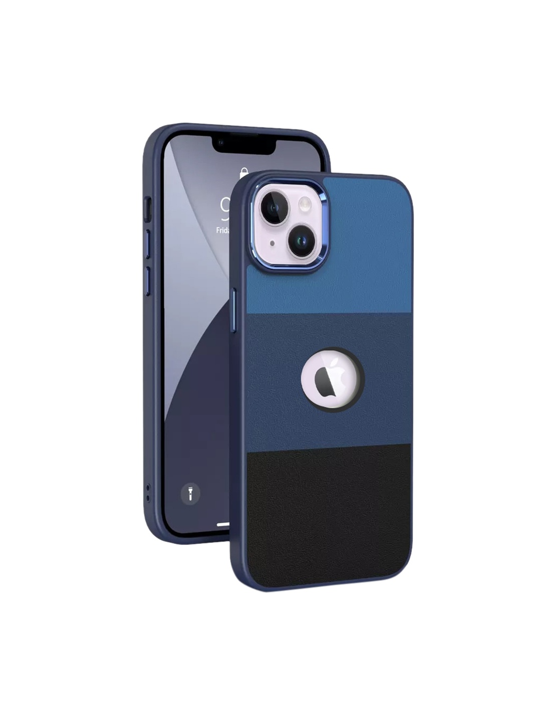 

Karwan Blue Leather iPhone 14 Back Case