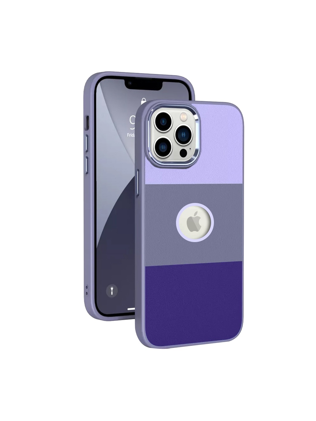 

Karwan Purple Solid Leather iPhone 13 Pro Max Back Case