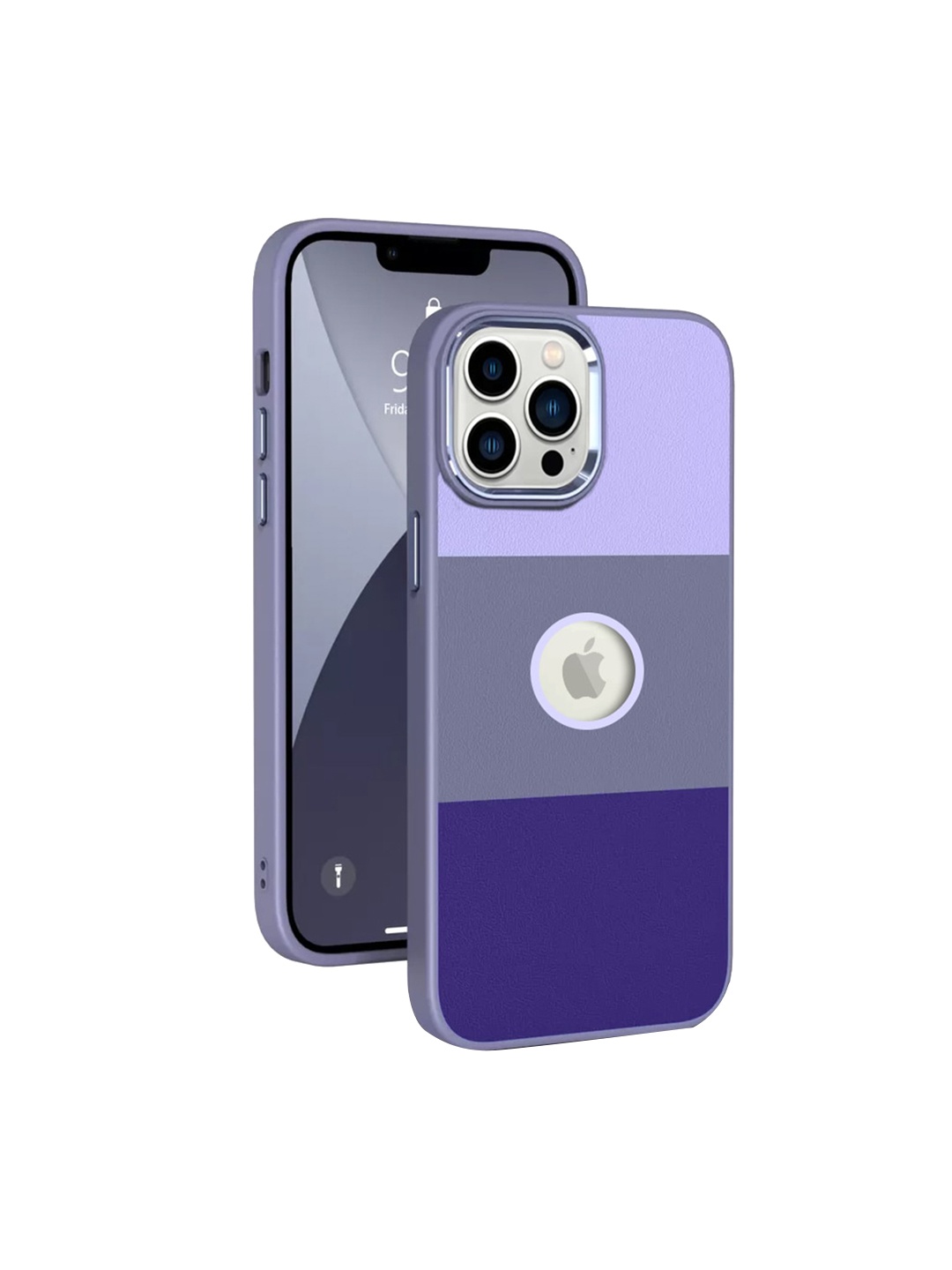 

Karwan Purple Solid Leather iPhone 13 Pro Back Case