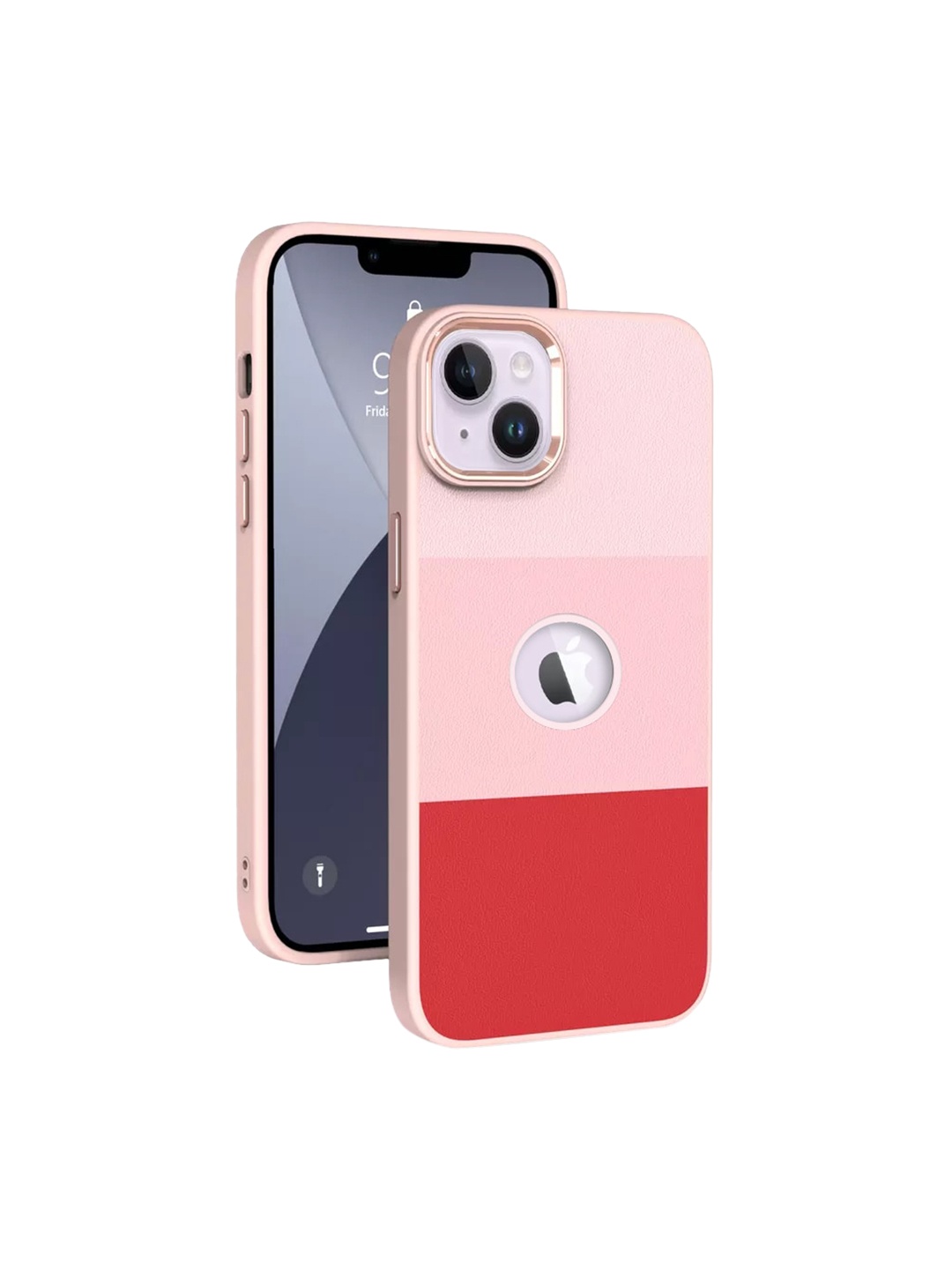 

Karwan Pink Leather iPhone 14 Back Case