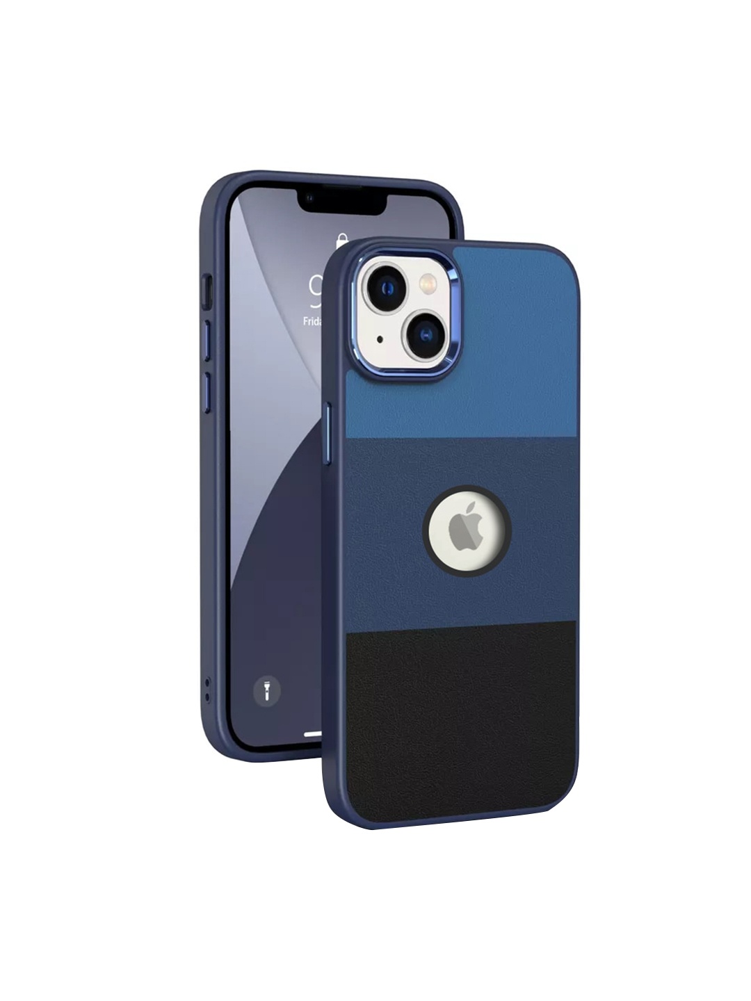 

Karwan Blue Leather iPhone 13 Back Case
