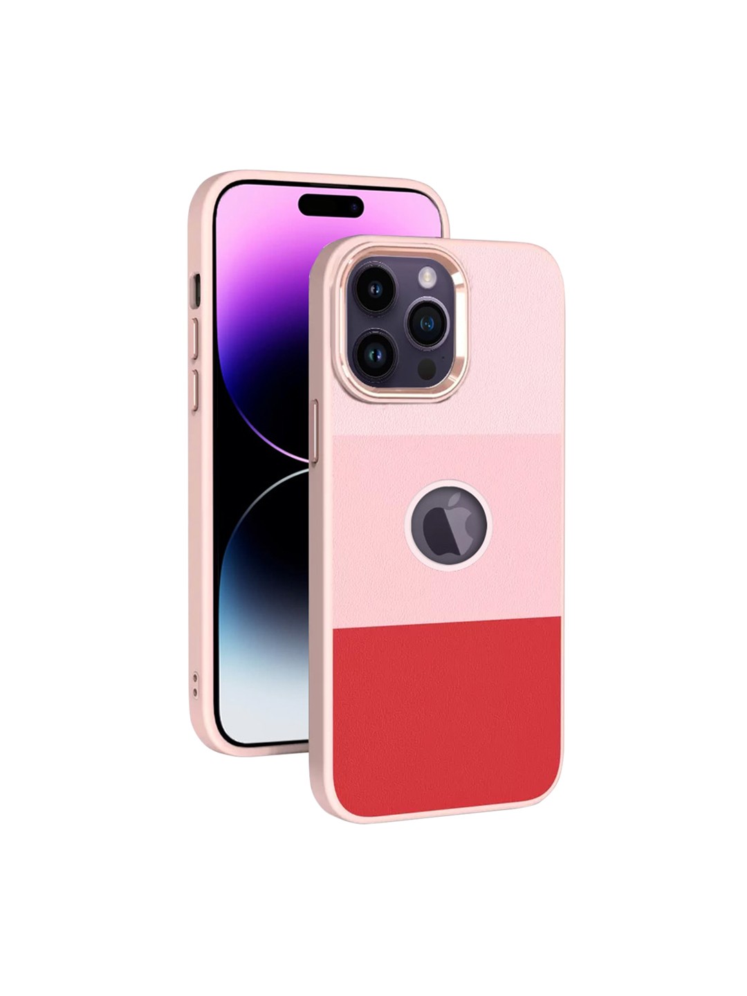 

Karwan Pink Leather iPhone 14 Pro Max Back Case