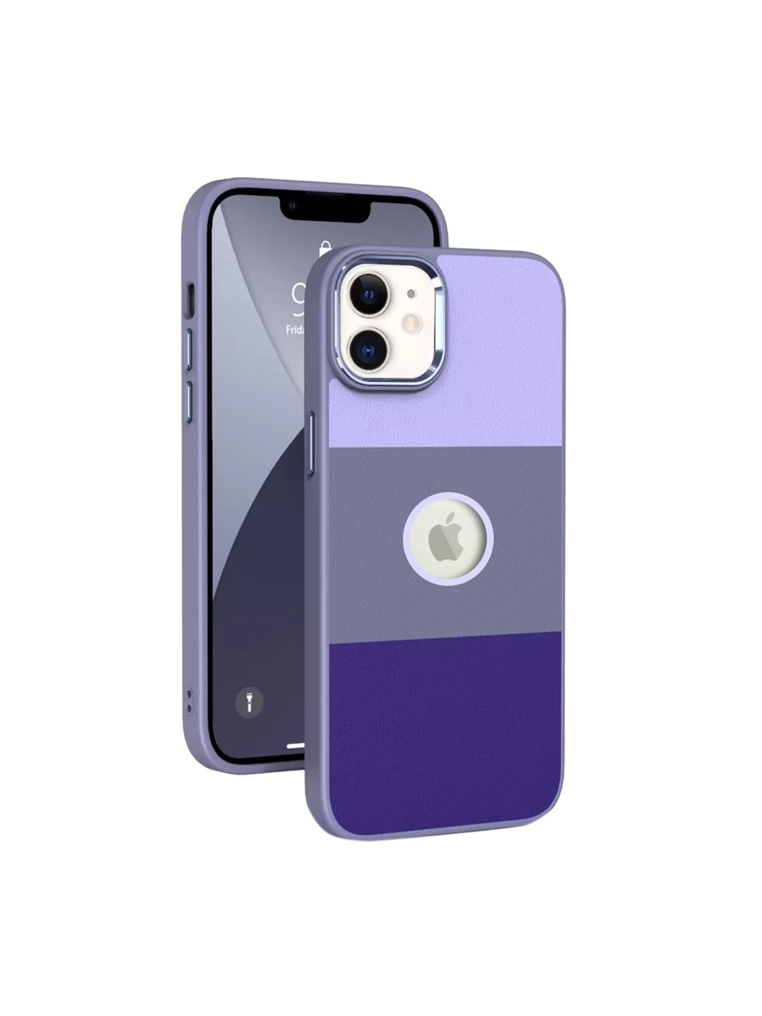

Karwan Purple Leather iPhone 12 Back Case