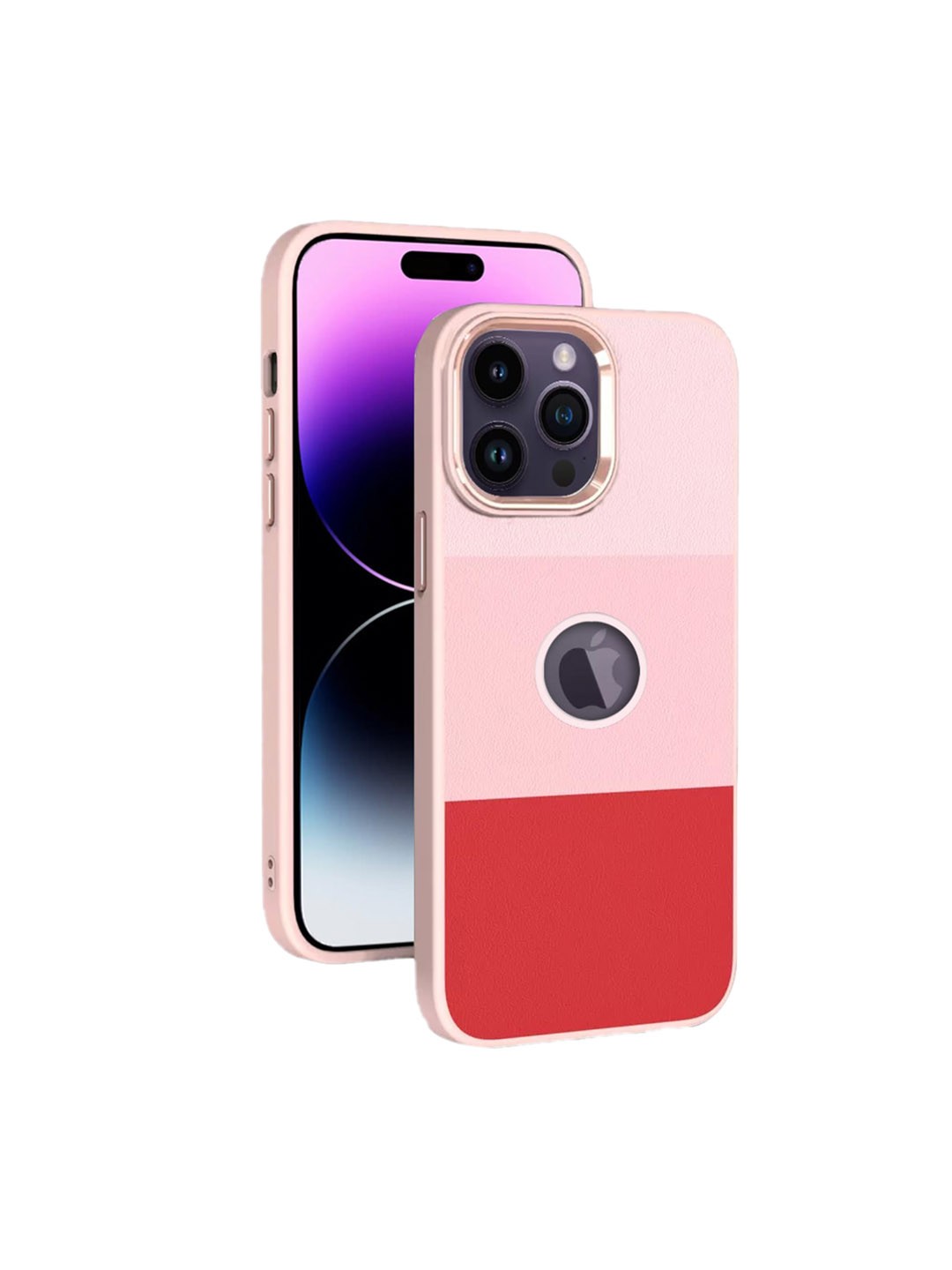 

Karwan Pink Leather iPhone 14 Pro Back Case