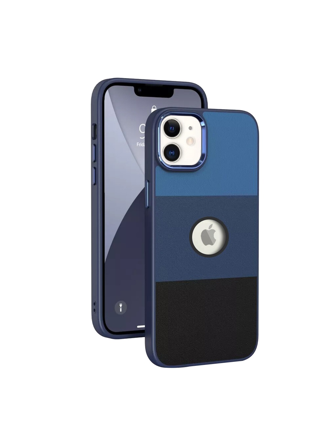 

Karwan Blue Solid Leather iPhone 12 Mini Back Case